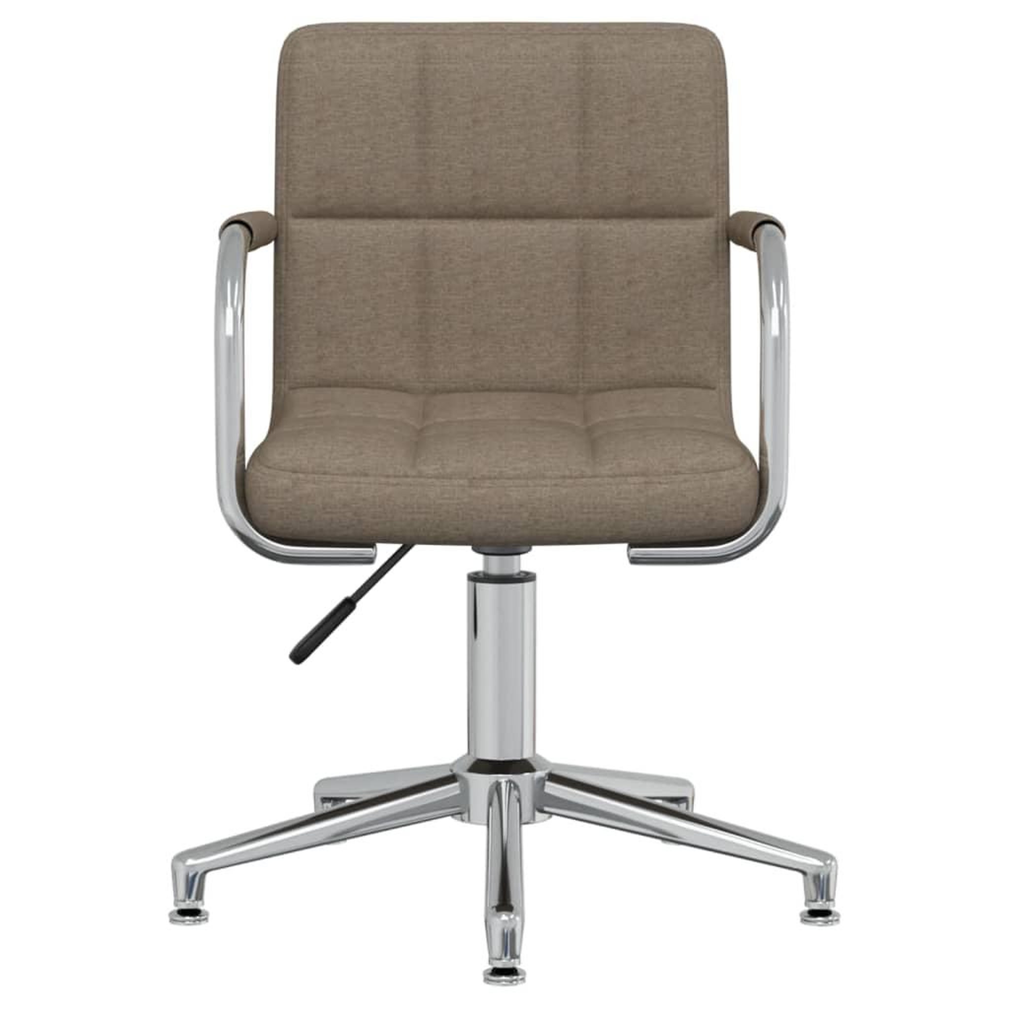 Voir la diapositive 3 : VIDAXL Chaise pivotante de bureau Taupe Tissu