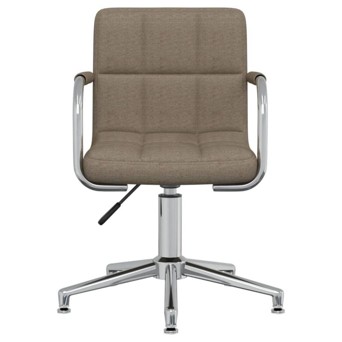 VIDAXL Chaise pivotante de bureau Taupe Tissu