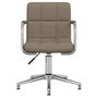 Voir la diapositive 3 : VIDAXL Chaise pivotante de bureau Taupe Tissu