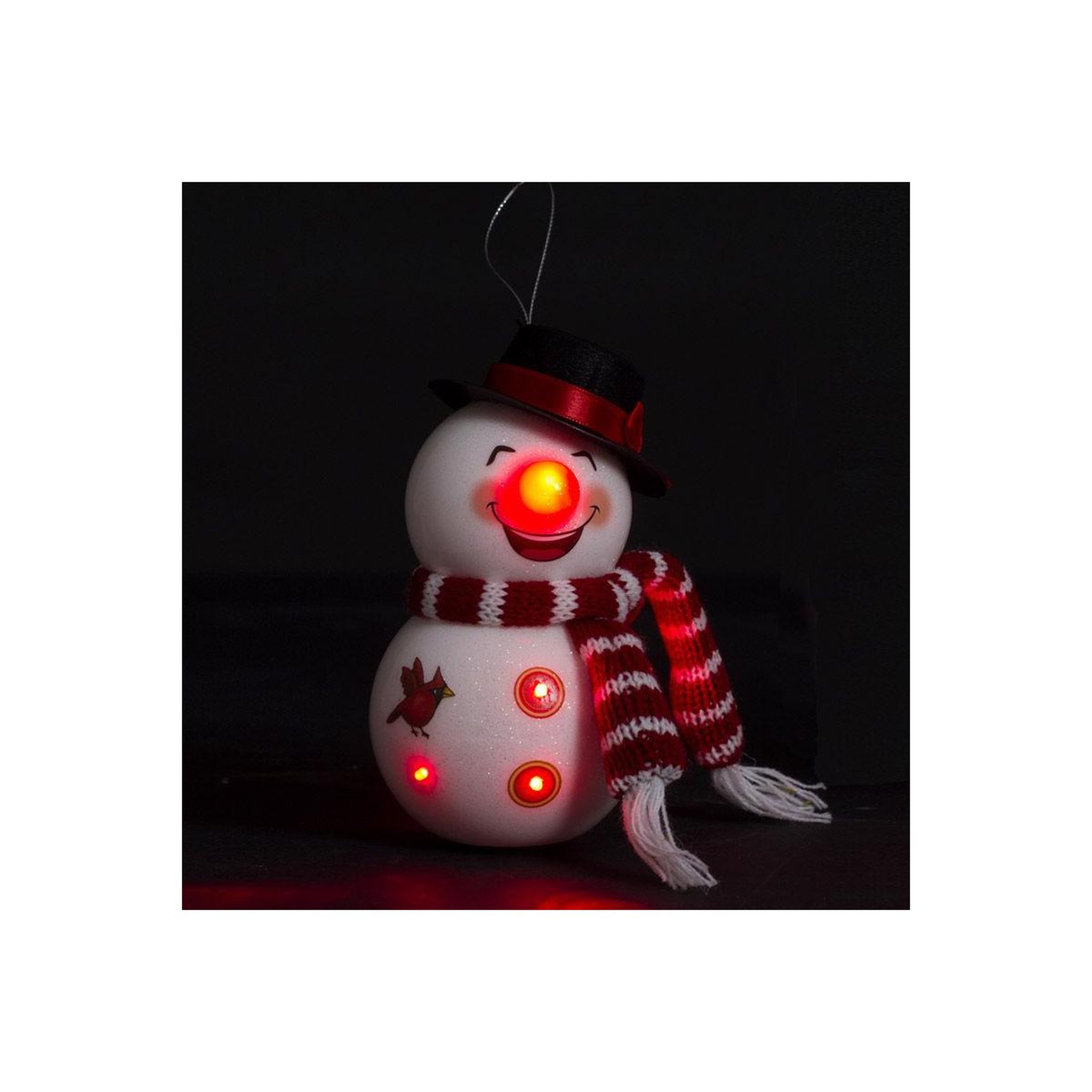 FEERIC LIGHT & CHRISTMAS Sujet de noël  bonhomme de neige  14cm blanc