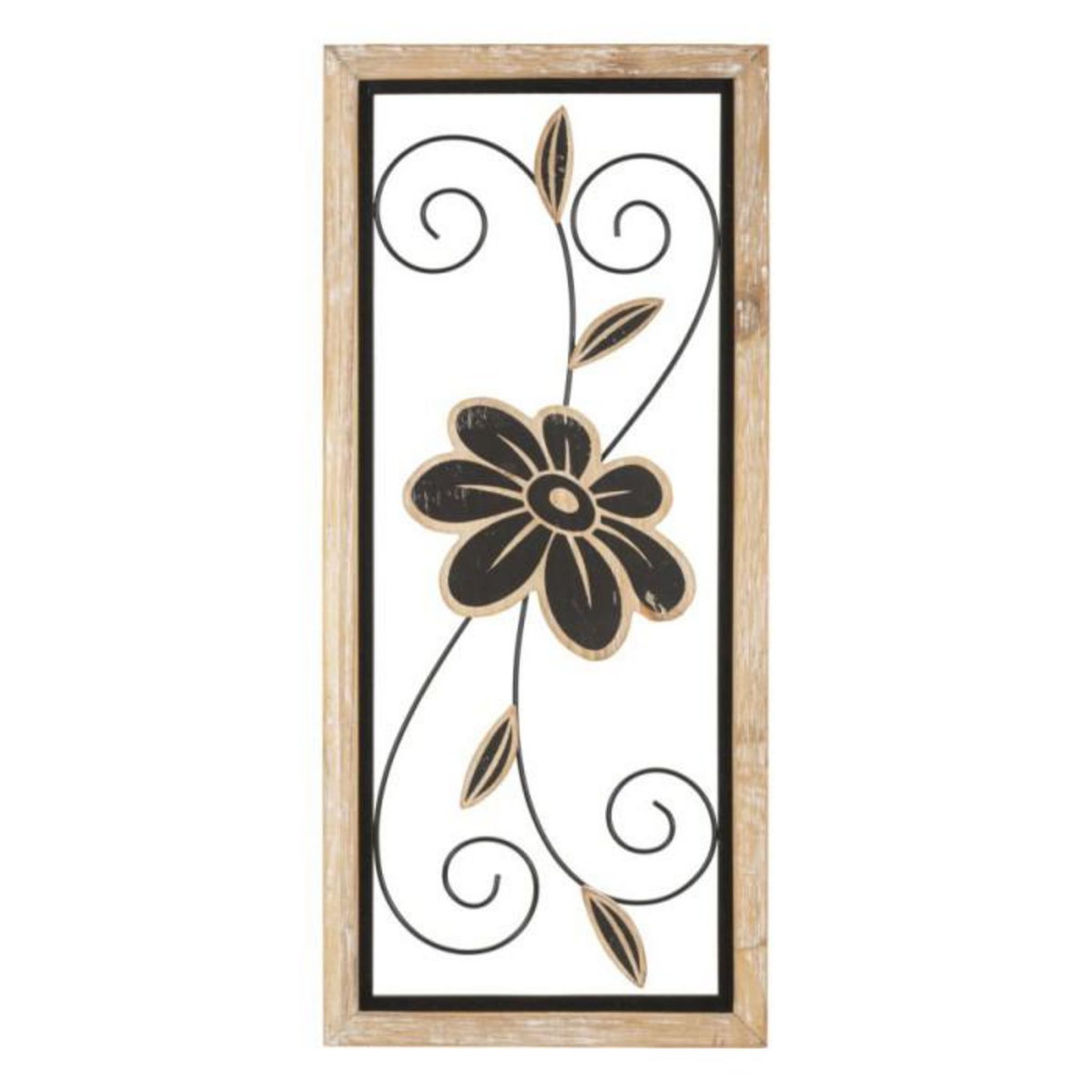 Paris Prix Décoration Murale Encadrée  Koman  60cm Naturel & Noir
