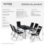 Voir la diapositive 6 : tectake Ensemble salon de jardin avec cadre en aluminium pour 6 personnes argent