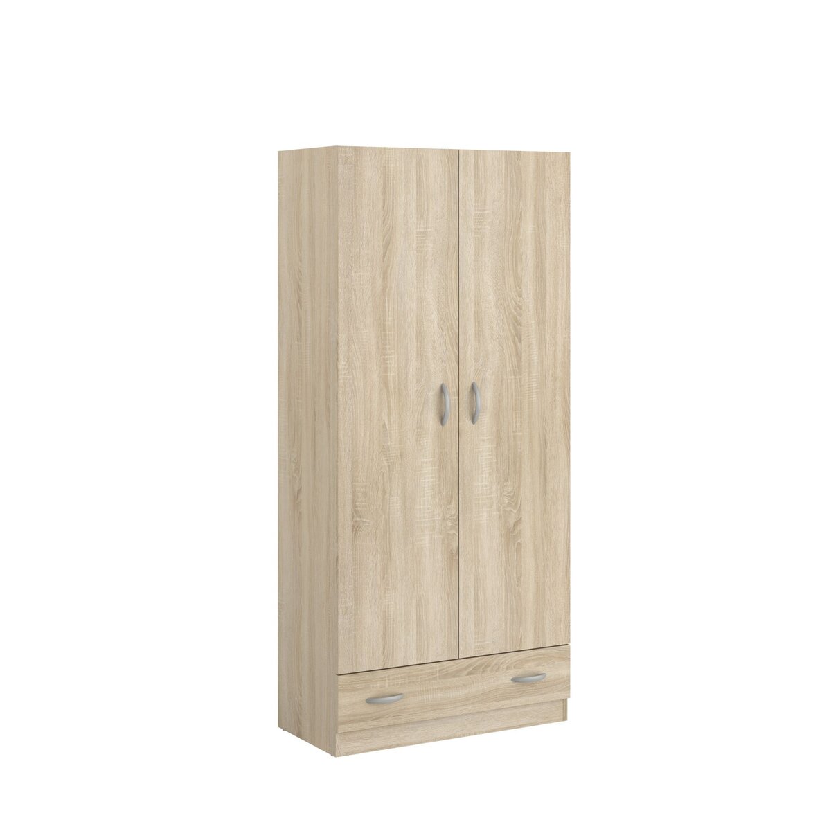 Armoire 2 portes 1 tiroir L78cm HOUSTON