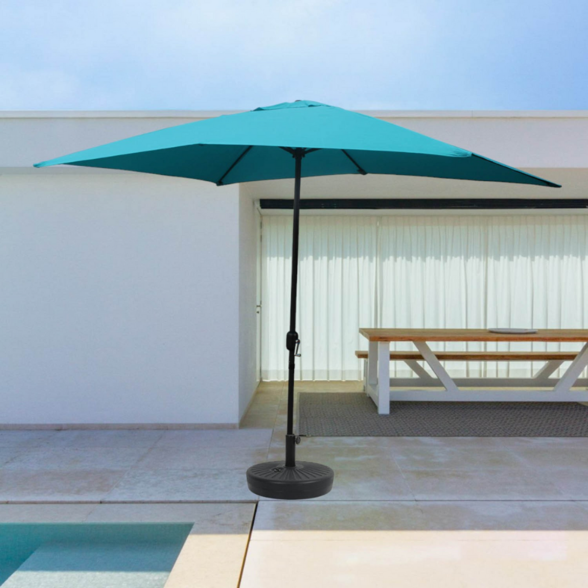 CONCEPT USINE Parasol droit rectangulaire 3 x 2 m bleu SPEZIA