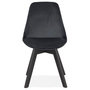 Voir la diapositive 2 : Paris Prix Chaise Design Velours & Bois  Pady  85cm Noir