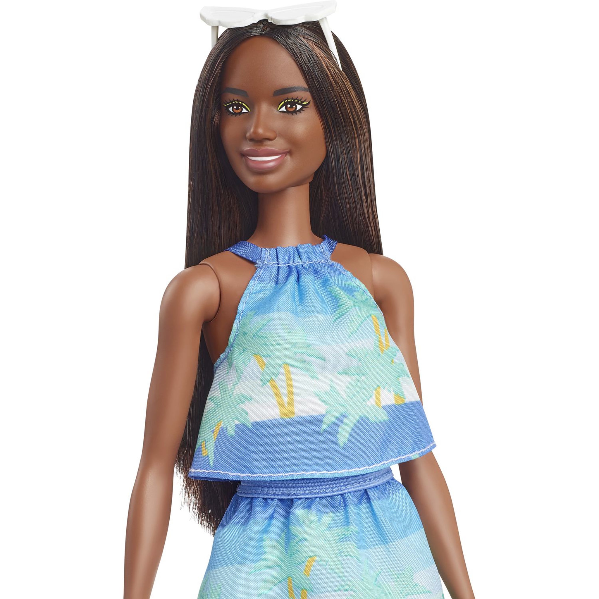 Voir la diapositive 3 : BARBIE Poupée Barbie Aime les océans - Robe rayures bleues et fleurs
