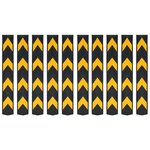 VIDAXL Corniere de protection reflechissante 10 pcs Caoutchouc 80 cm