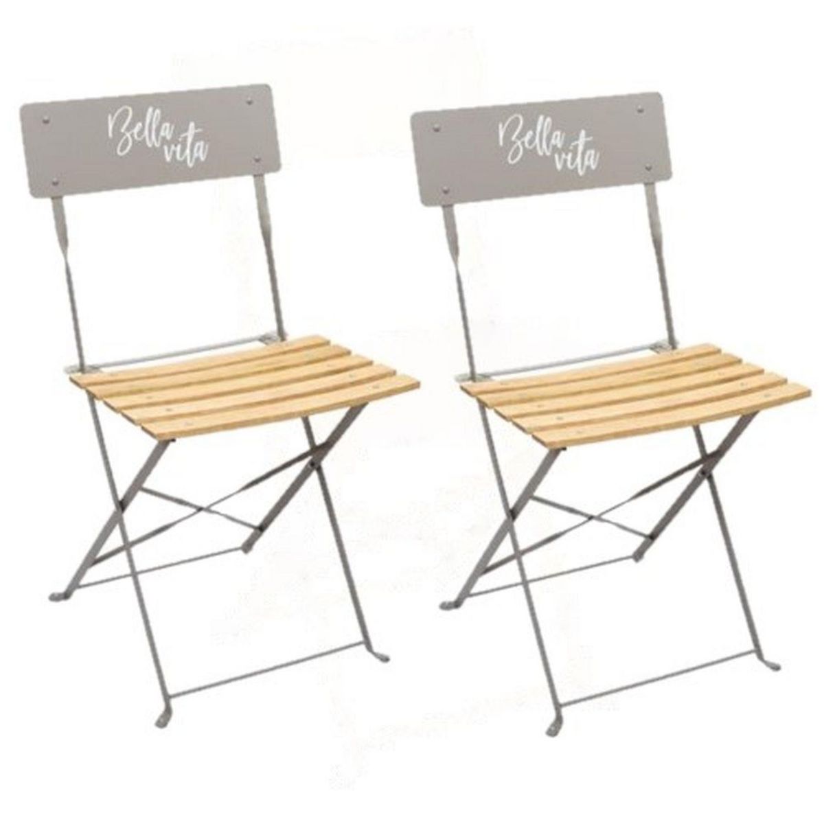 The Home Deco Factory Lot de 2 Chaises pliantes Bella Vita