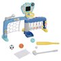 Voir la diapositive 1 : HOMCOM Jeux sportifs 5 en 1 enfant 18-48 mois - foot, basket, golf, baseball, bowling - effets lumineux sonores bleu