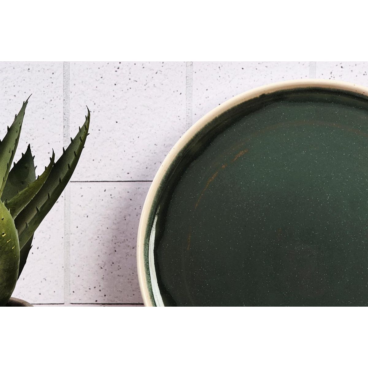 BJORN Assiette OXYGEN Ø27cm - 6 pièces - Vert de gris