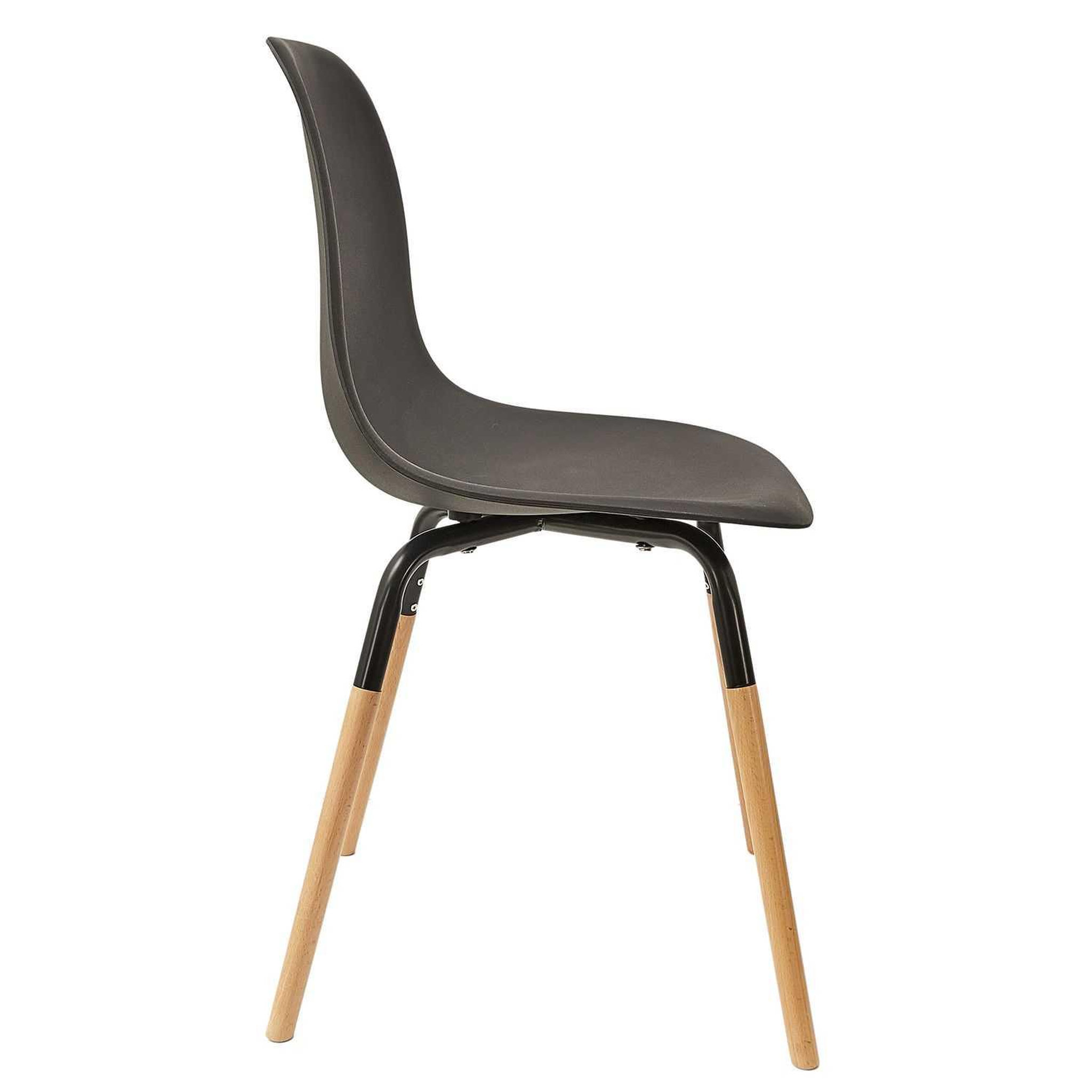 Voir la diapositive 4 : The Home Deco Factory Lot de 4 Chaises scandinave Phenix en polypropylène et métal