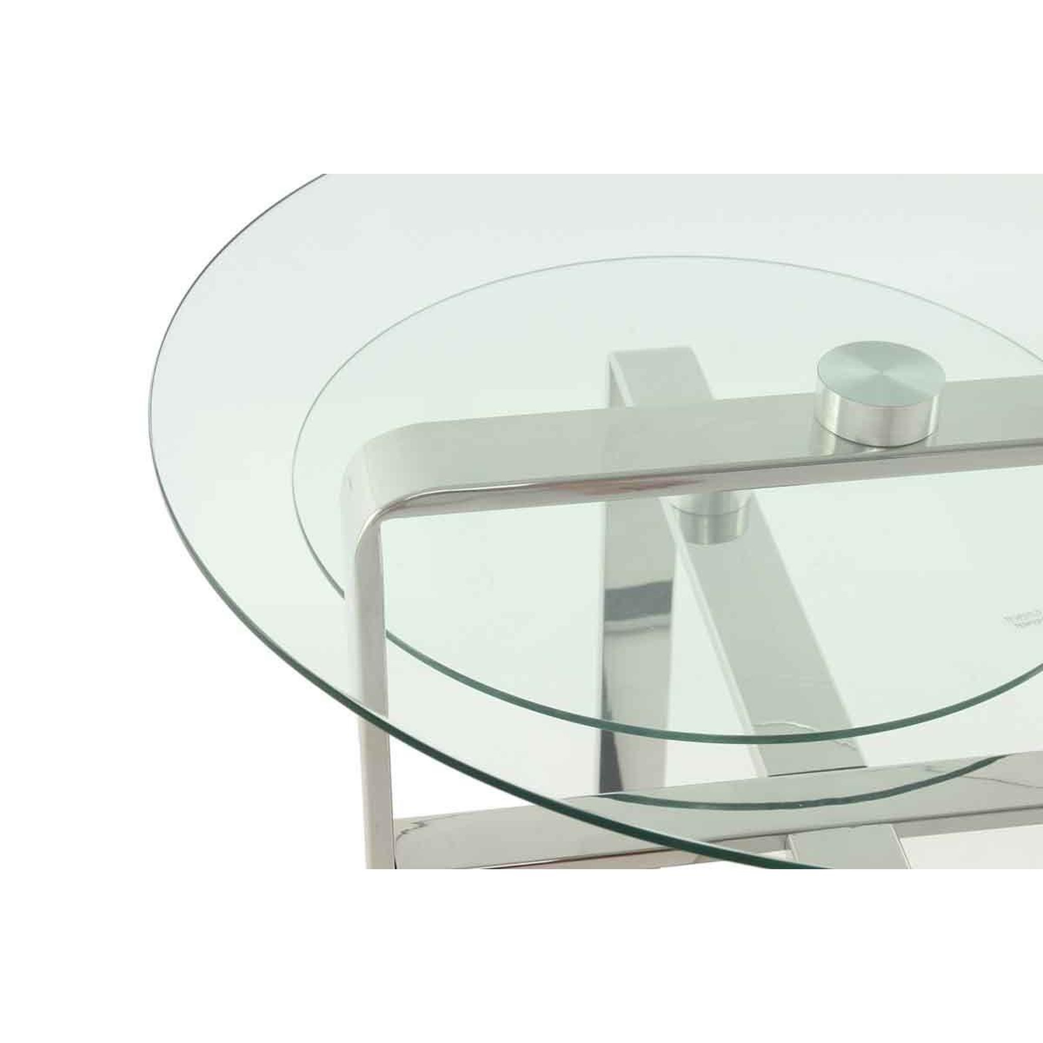 Voir la diapositive 4 : Paris Prix Table d'Appoint 2 Plateaux Design  Katris  60cm Argent