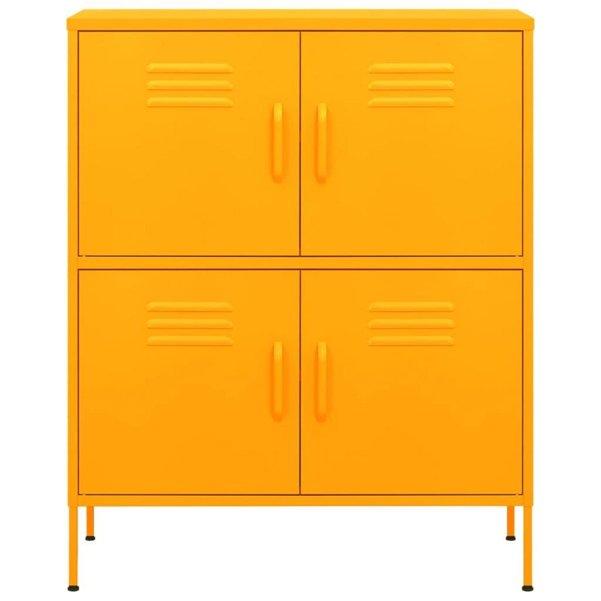 VIDAXL Armoire de rangement Jaune moutarde 80x35x101,5 cm Acier