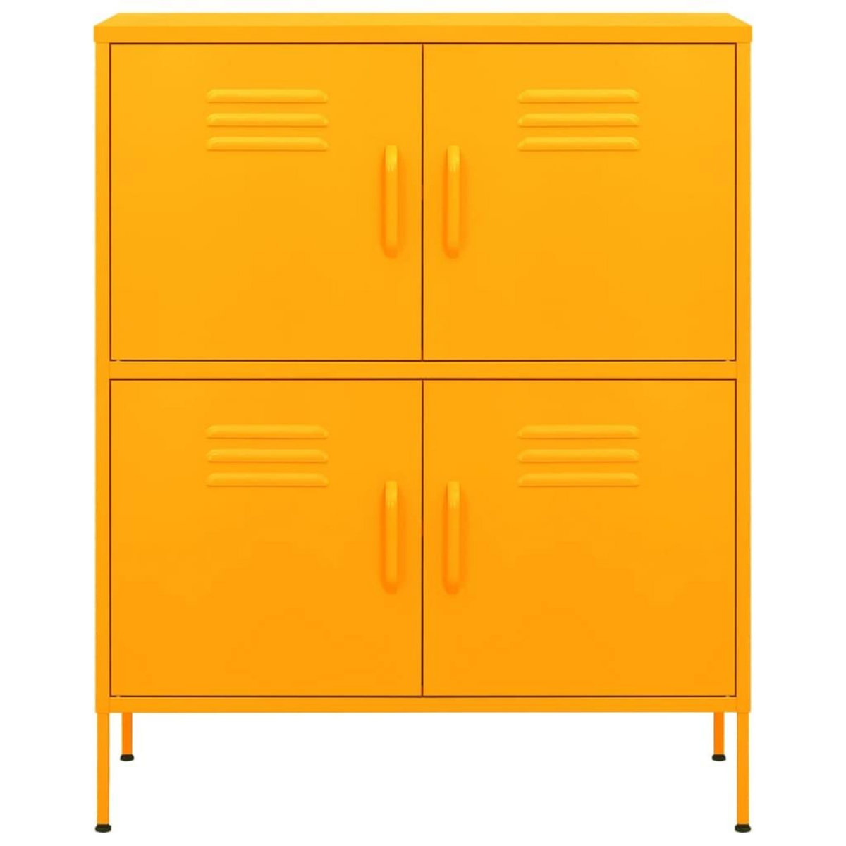 VIDAXL Armoire de rangement Jaune moutarde 80x35x101,5 cm Acier