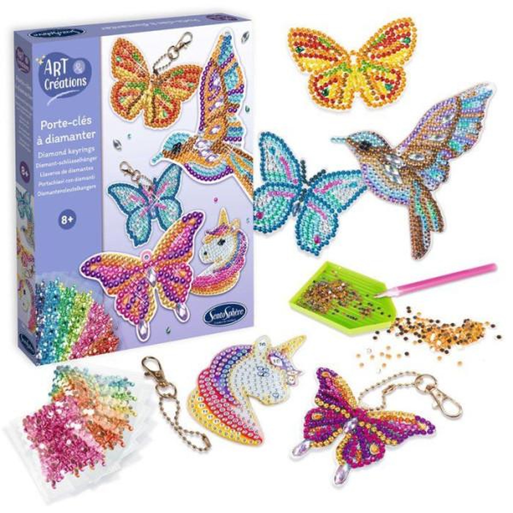 Voir la diapositive 3 : Sentosphere ART  and  CREATIONS - Porte-cles a diamanter