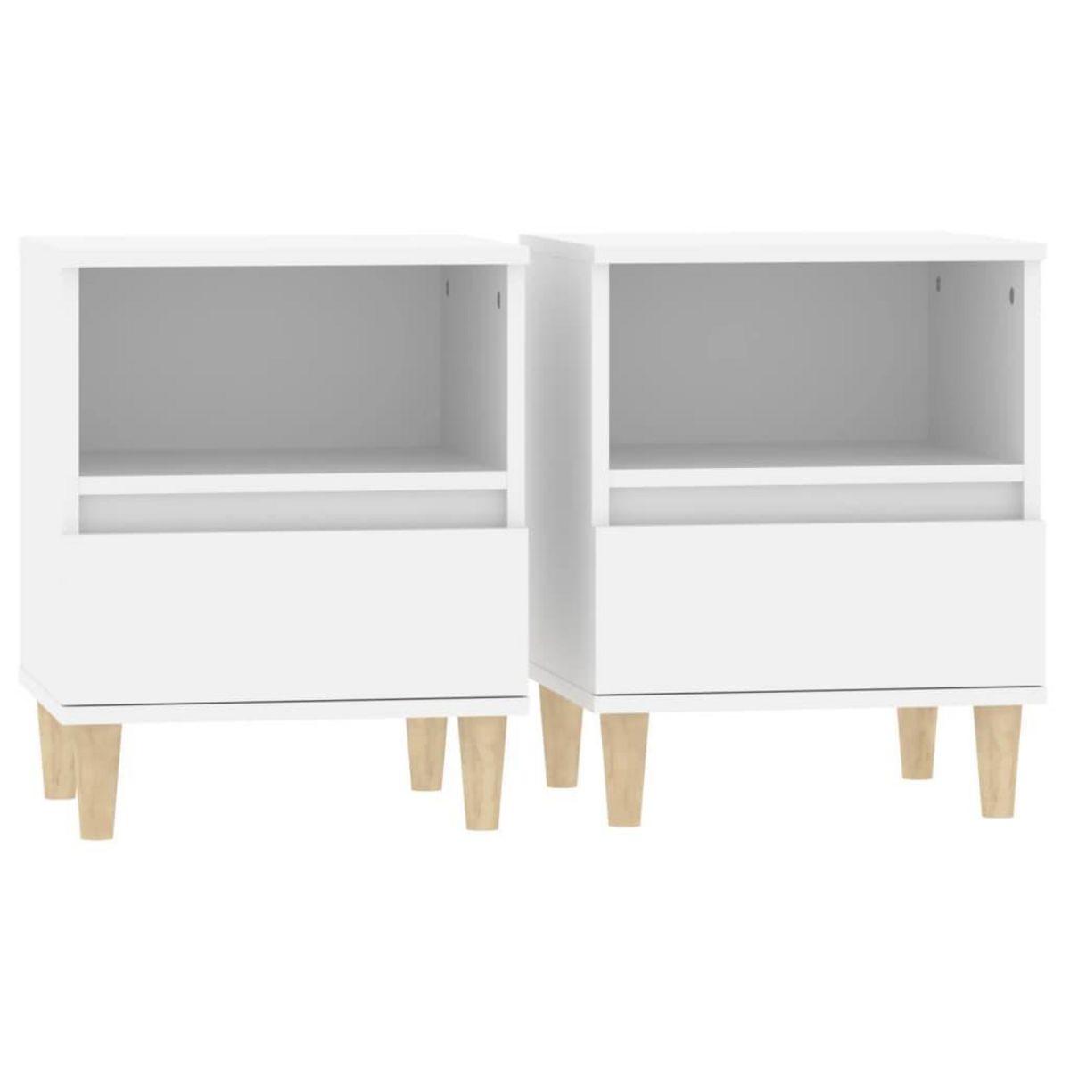 VIDAXL Tables de chevet 2 pcs Blanc 40x35x50 cm