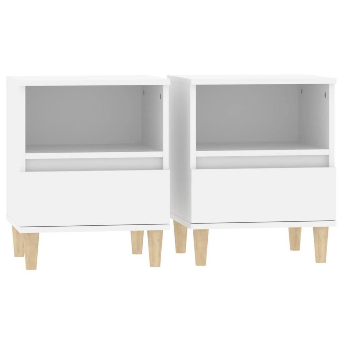 VIDAXL Tables de chevet 2 pcs Blanc 40x35x50 cm