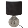 Voir la diapositive 1 : ATMOSPHERA Lampe à poser design martelé Angie - H. 38 cm - Argent