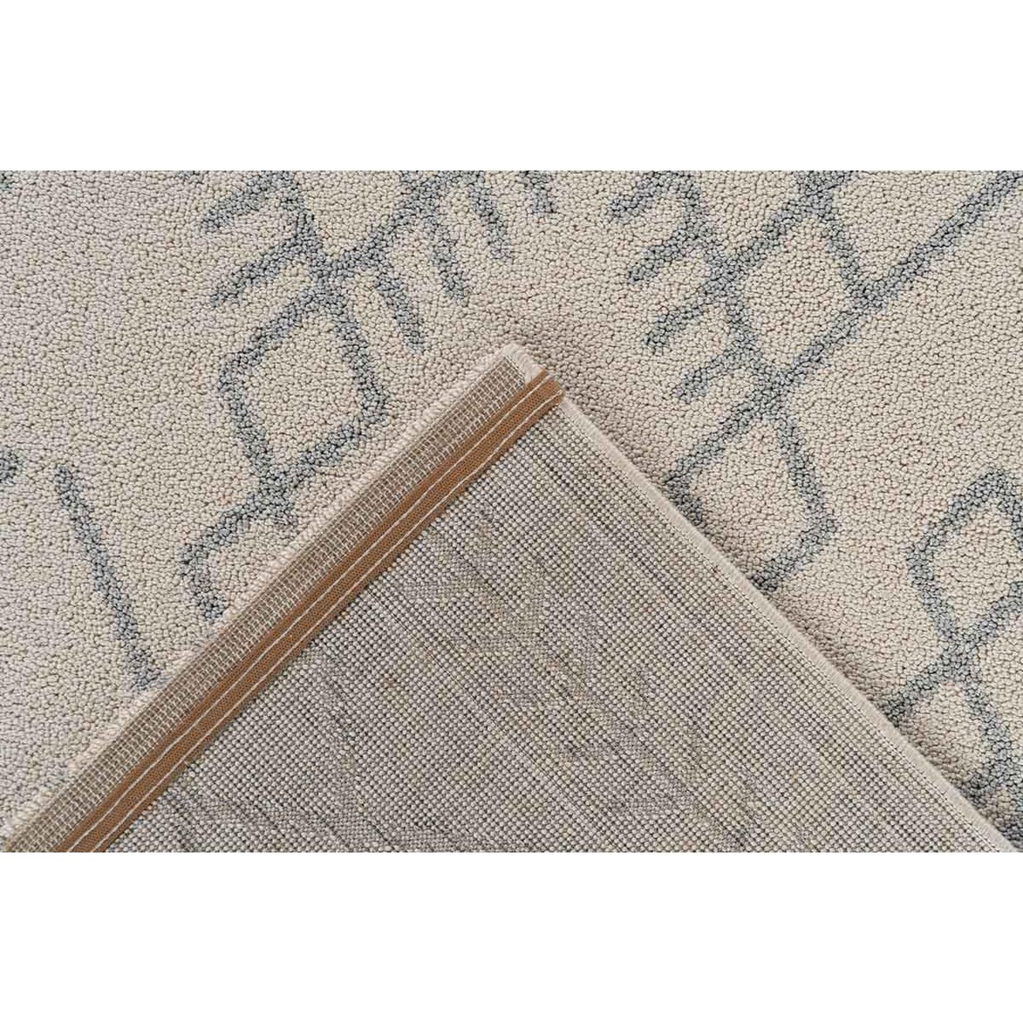 Voir la diapositive 4 : Paris Prix Tapis Tissé Déco Scandinave  Gène II  Beige & Bleu