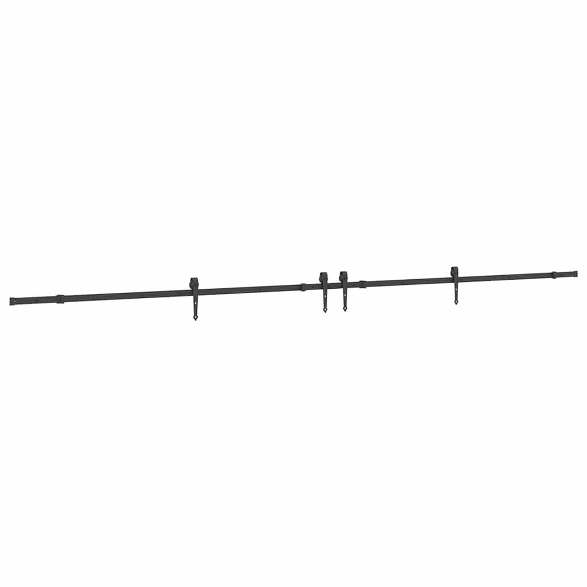 Voir la diapositive 2 : VIDAXL Kit de quincaillerie de porte coulissante 427 cm acier noir