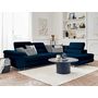 Voir la diapositive 5 : BEST MOBILIER Pablo - canapé d'angle droit - 5 places - convertible avec coffre et têtières réglables - en velours