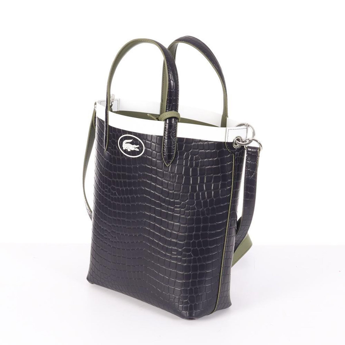 Lacoste Sac à Main Marine/Kaki Femme Lacoste Croc