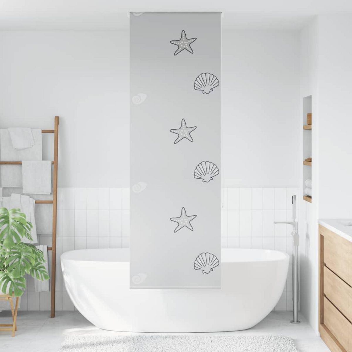 VIDAXL Store enrouleur de douche 80x240 cm largeur du tissu 76 cm