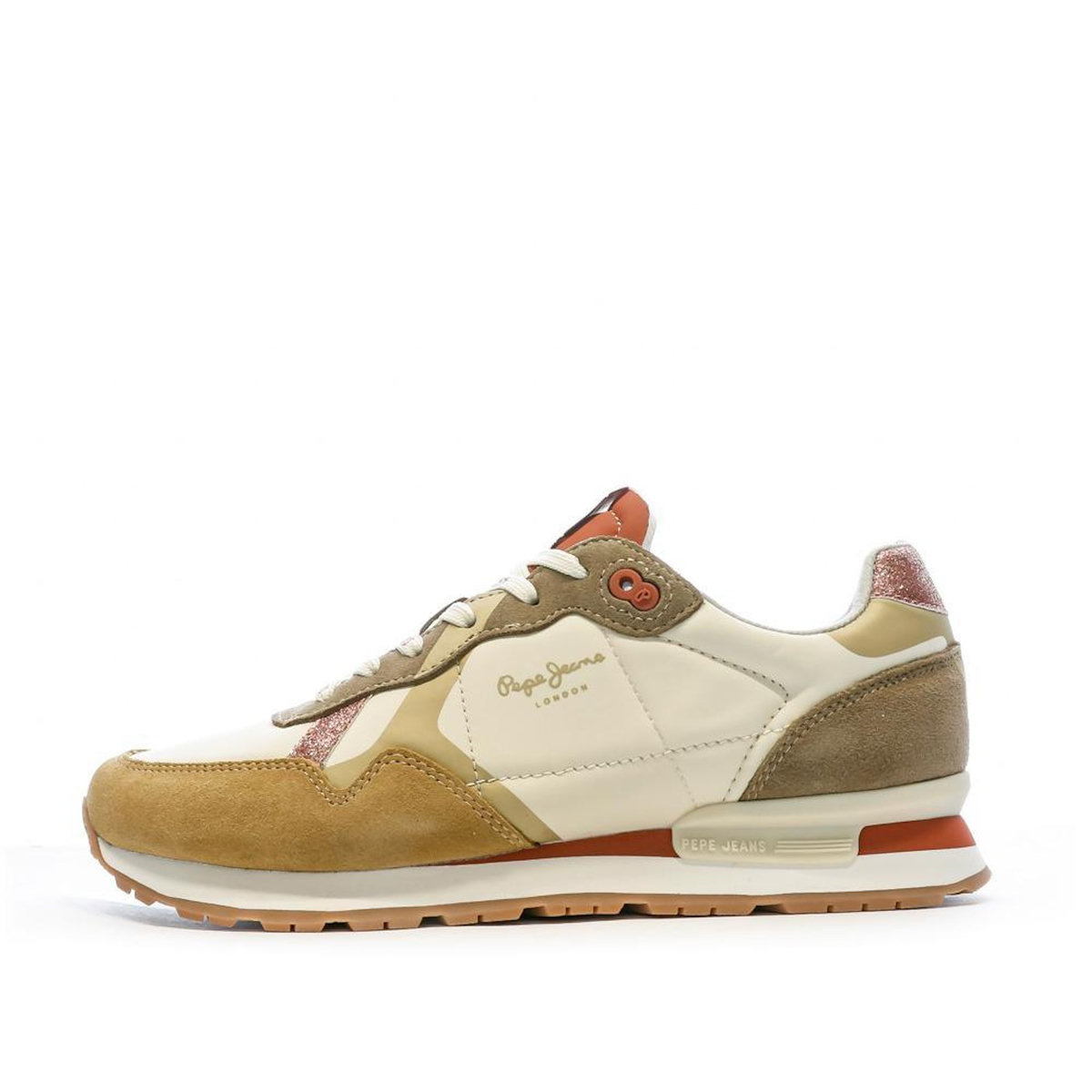 Pepe Jeans Baskets Écru/ Femme Pepe jeans Brit Print
