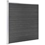 Voir la diapositive 4 : VIDAXL Ensemble de panneau de cloture WPC 965x(105-186) cm Noir