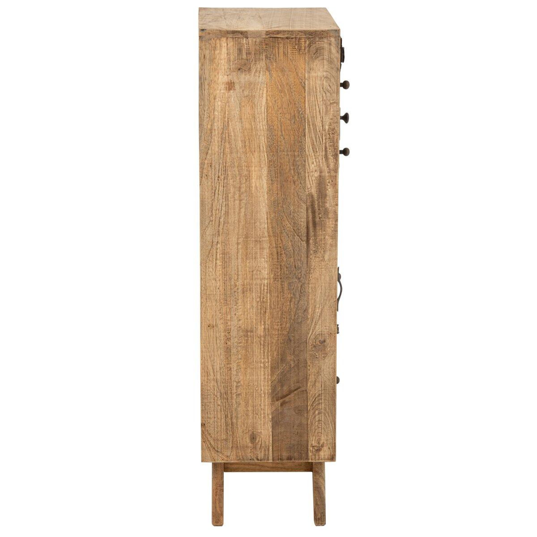 Voir la diapositive 3 : J-LINE Commode à tiroirs en bois  jonas  110cm naturel