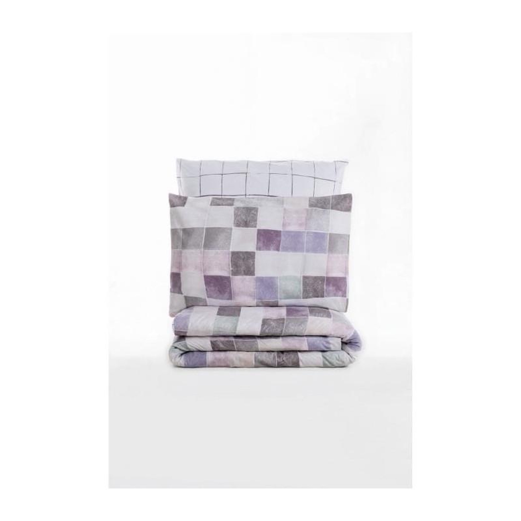 Voir la diapositive 4 : GENERIQUE Parure de lit - 129CTN64410 - 1 housse de couette 220 x 240 cm + 2 taies d'oreiller 60 x 60 cm - 100% coton ranforcé - Rose