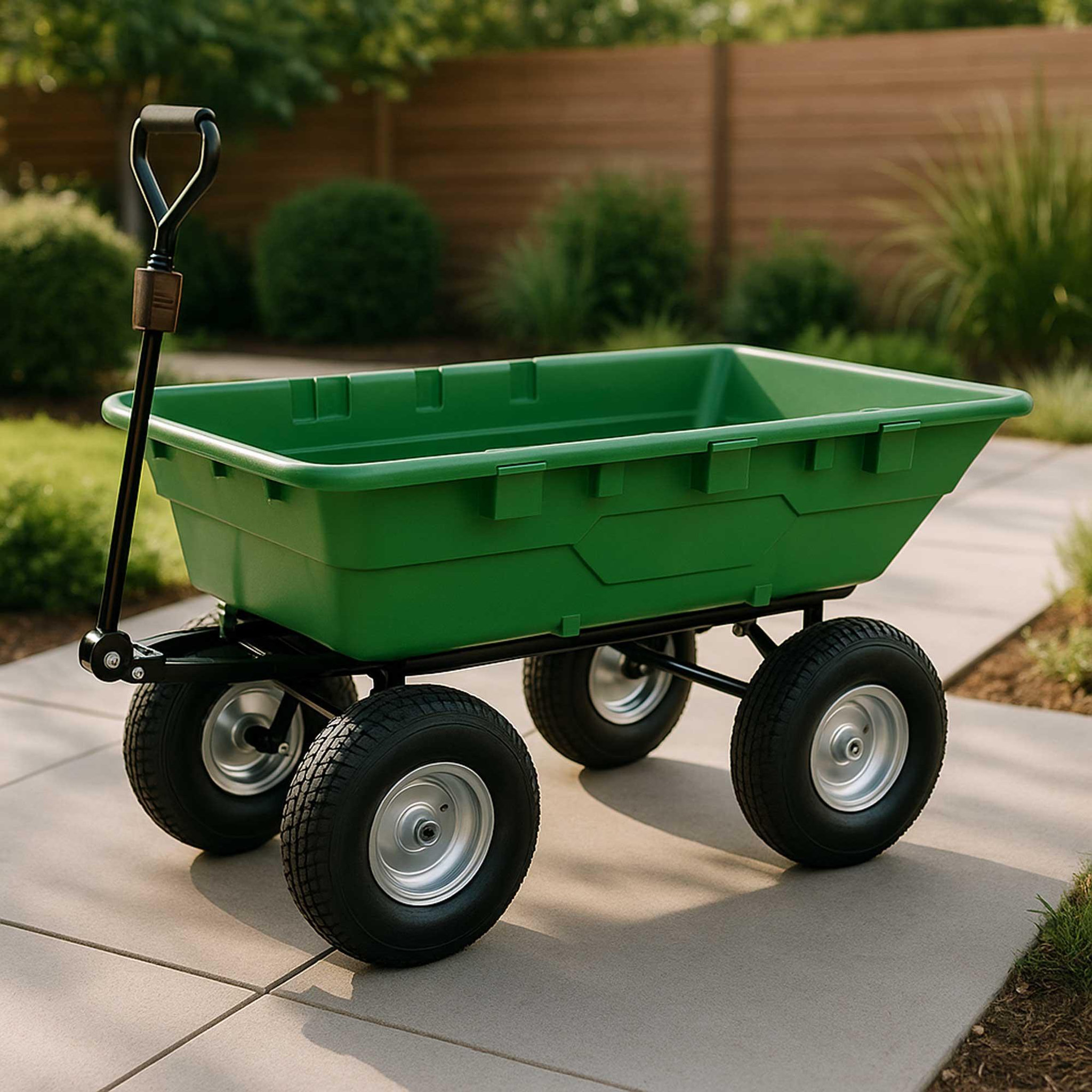 Voir la diapositive 2 : WERKAPRO Chariot remorque de jardin WERKA PRO 225 litres