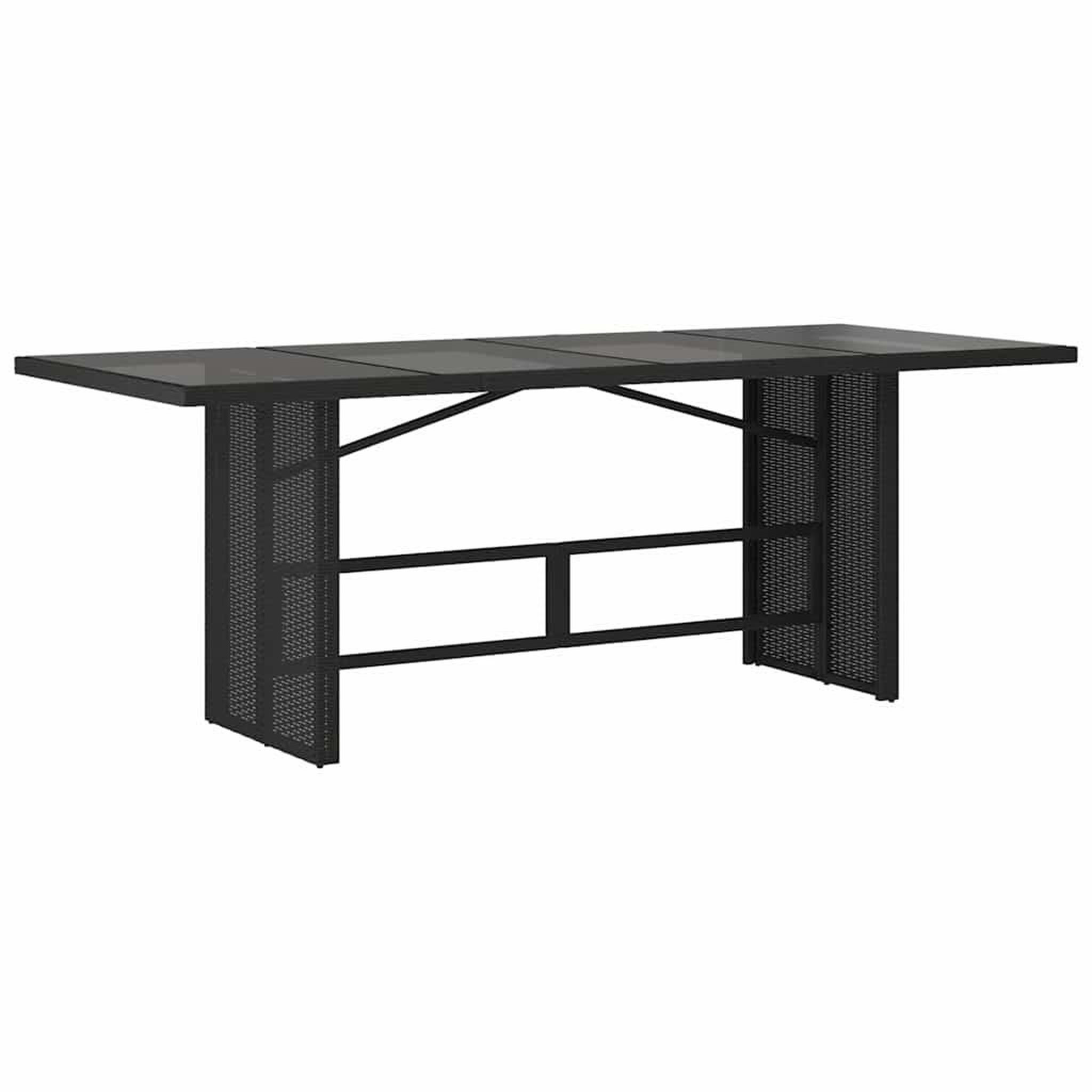 Voir la diapositive 4 : VIDAXL Ensemble de bistro de jardin 7 pcs coussins noir poly rotin