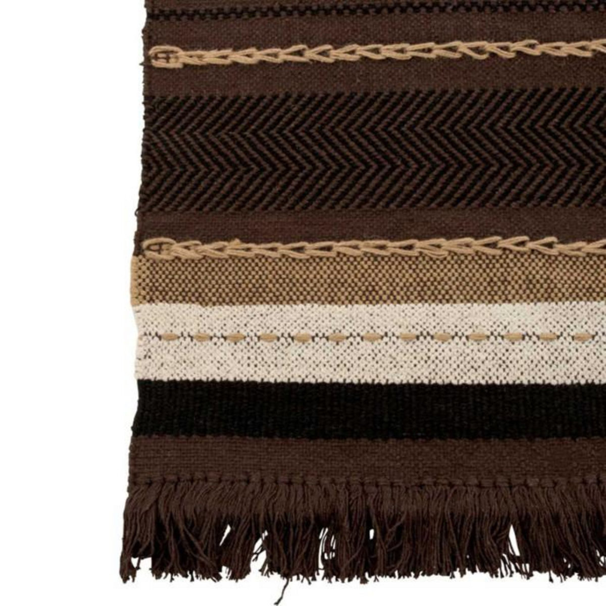 Paris Prix Plaid Déco en Coton  Ethnique  90x150cm Marron