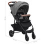 Voir la diapositive 6 : VIDAXL Poussette pour bebe 2-en-1 Gris clair Acier