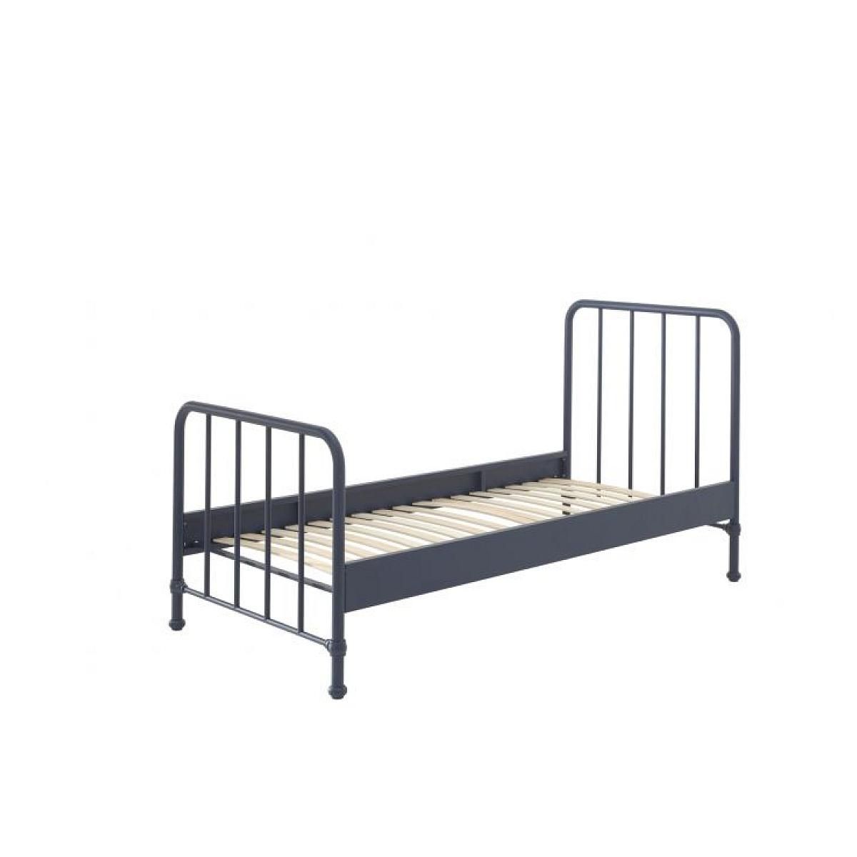 Vipack Lit et chevet Bronxx 90x200cm Bleu