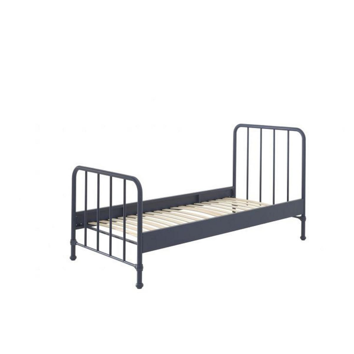 Vipack Lit et chevet Bronxx 90x200cm Bleu