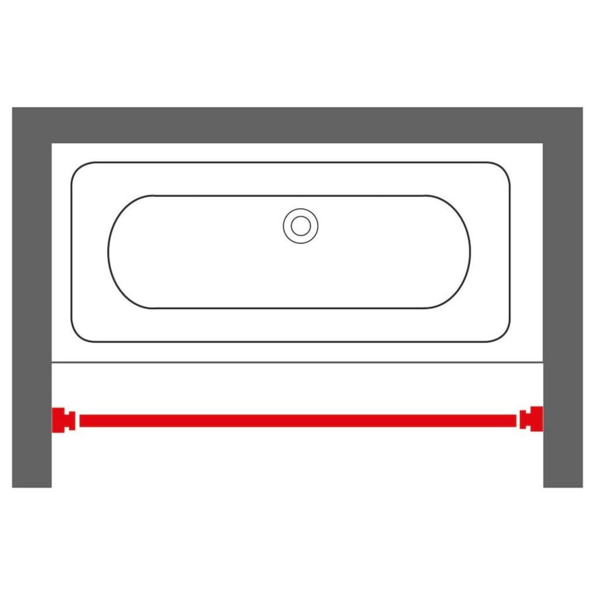 SEALSKIN Sealskin Tringle de rideau de douche telescopique 125-220 cm Blanc