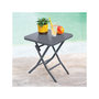 Voir la diapositive 2 : HESPERIDE Table d'appoint carrée pliante Greensboro Graphite - 40 x 40 cm - Hespéride