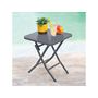 Voir la diapositive 2 : HESPERIDE Table d'appoint carrée pliante Greensboro Graphite - 40 x 40 cm - Hespéride