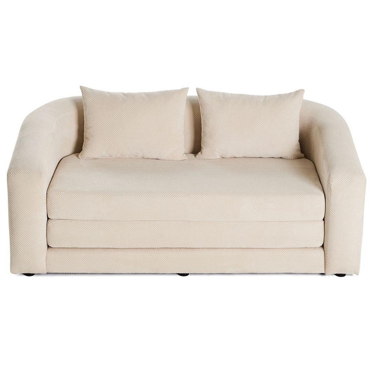 BEST MOBILIER Nuvia - canapé convertible déplimousse 2 places en velours texturé