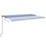 Voir la diapositive 3 : VIDAXL Auvent manuel retractable 500x350 cm Bleu et blanc