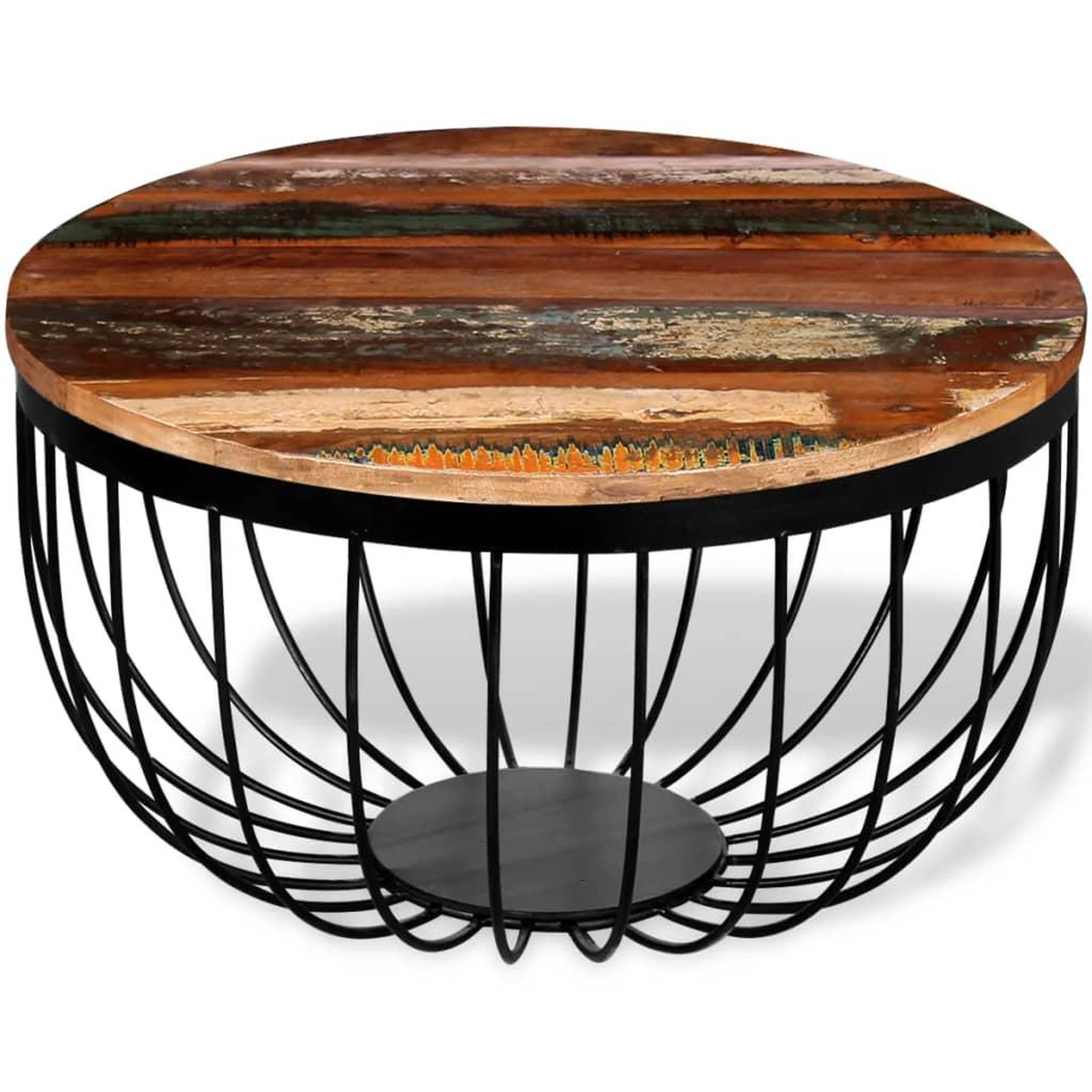 Voir la diapositive 2 : VIDAXL Table basse bois de recuperation massif