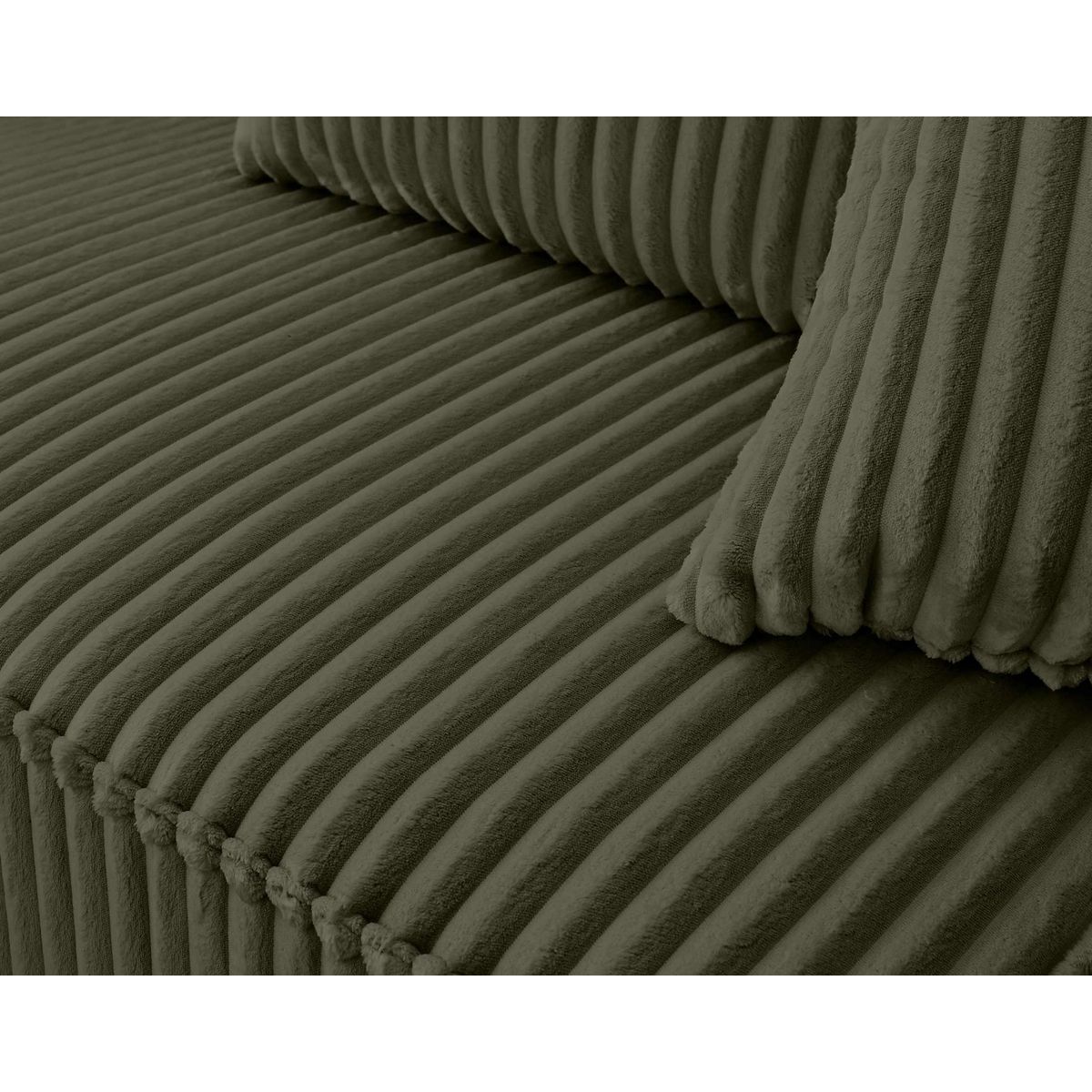 LISA DESIGN Colombine - module d'assise droit - en velours côtelé grosses côtes