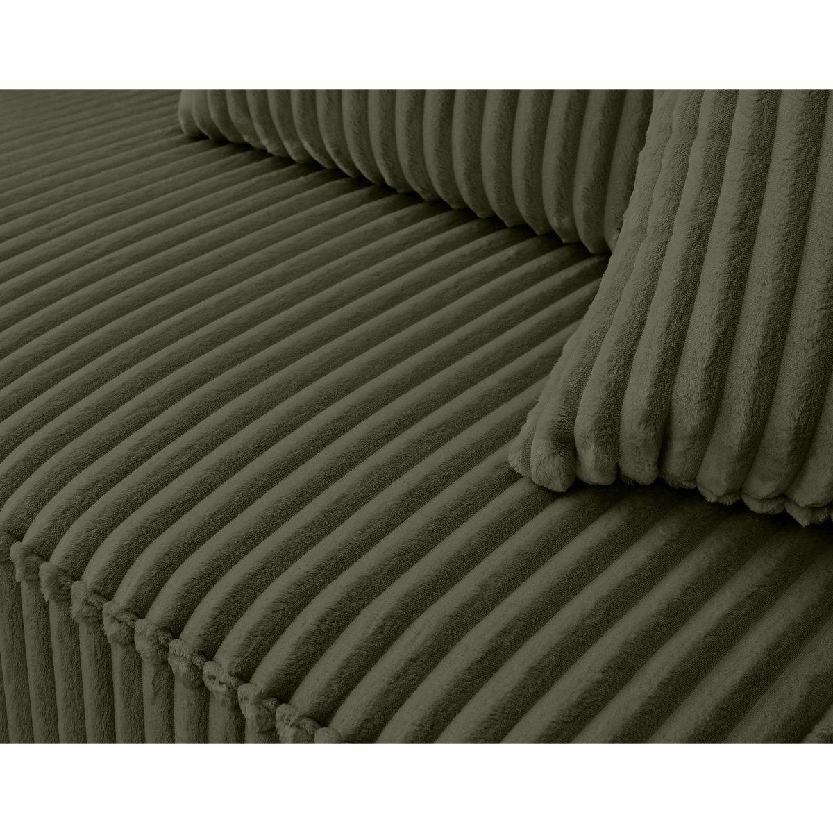 LISA DESIGN Colombine - module d'assise droit - en velours côtelé grosses côtes
