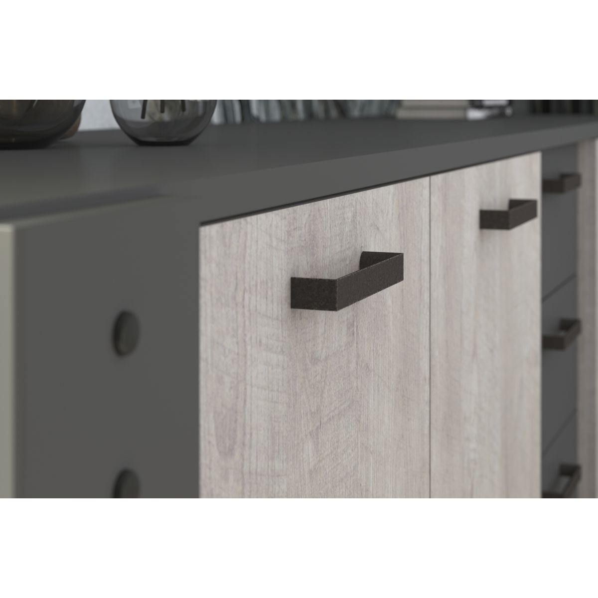 Enfilade 3 portes 3 tiroirs L220cm TRAVEL