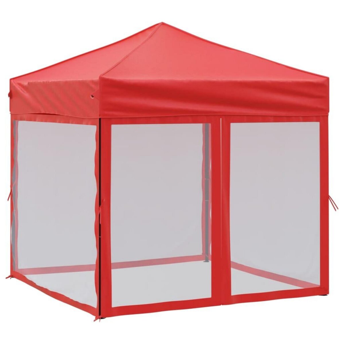 VIDAXL Tente de reception pliable avec parois Rouge 2x2 m