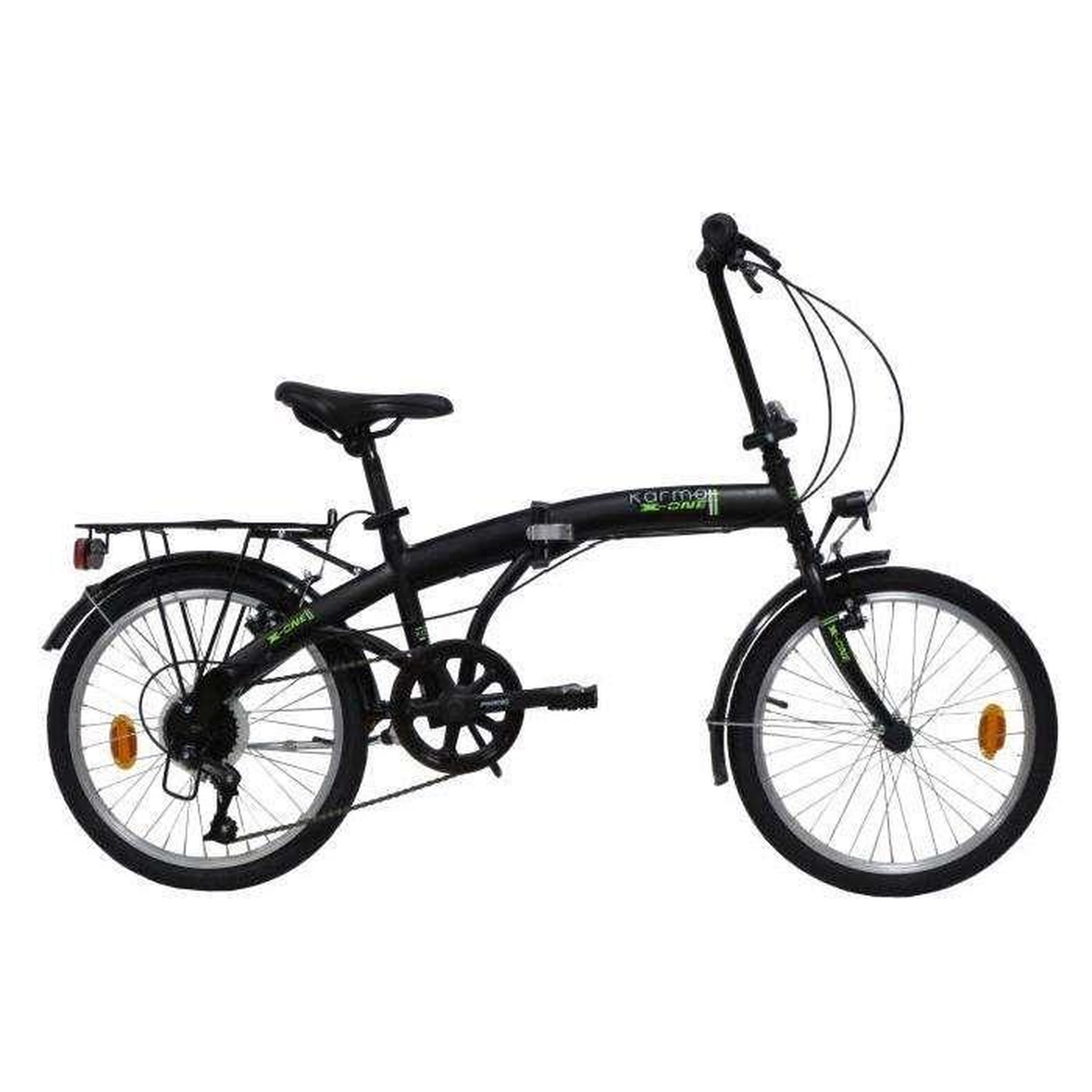 Vélo Pliant - Modèle 20'' Rigide Mixte Acier Pliant  Karma X-one - Fourche rigide - 6 vitesses - Dérailleur Shimano - Freins V-Brake