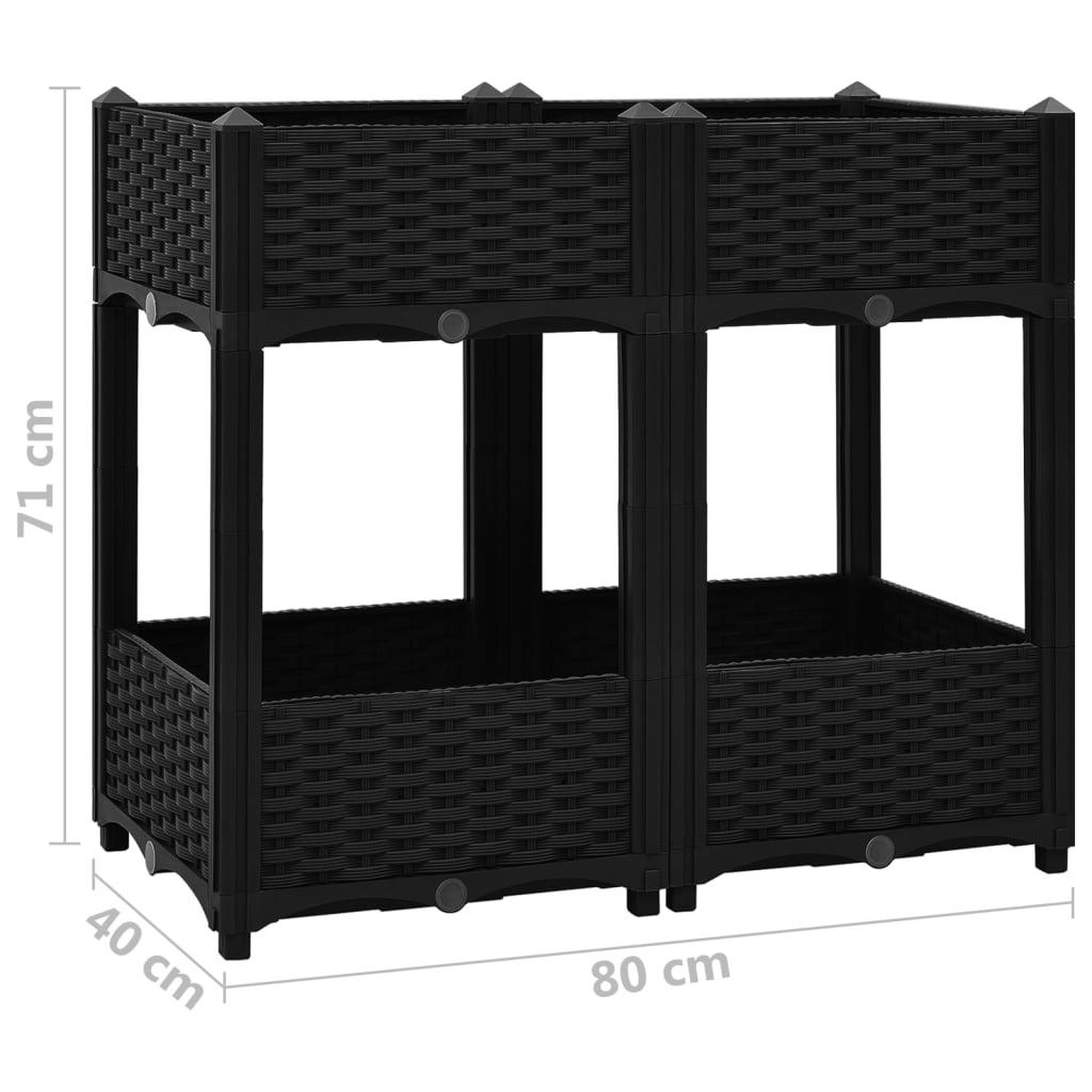 Voir la diapositive 6 : VIDAXL Lit sureleve 80x40x71 cm Polypropylene