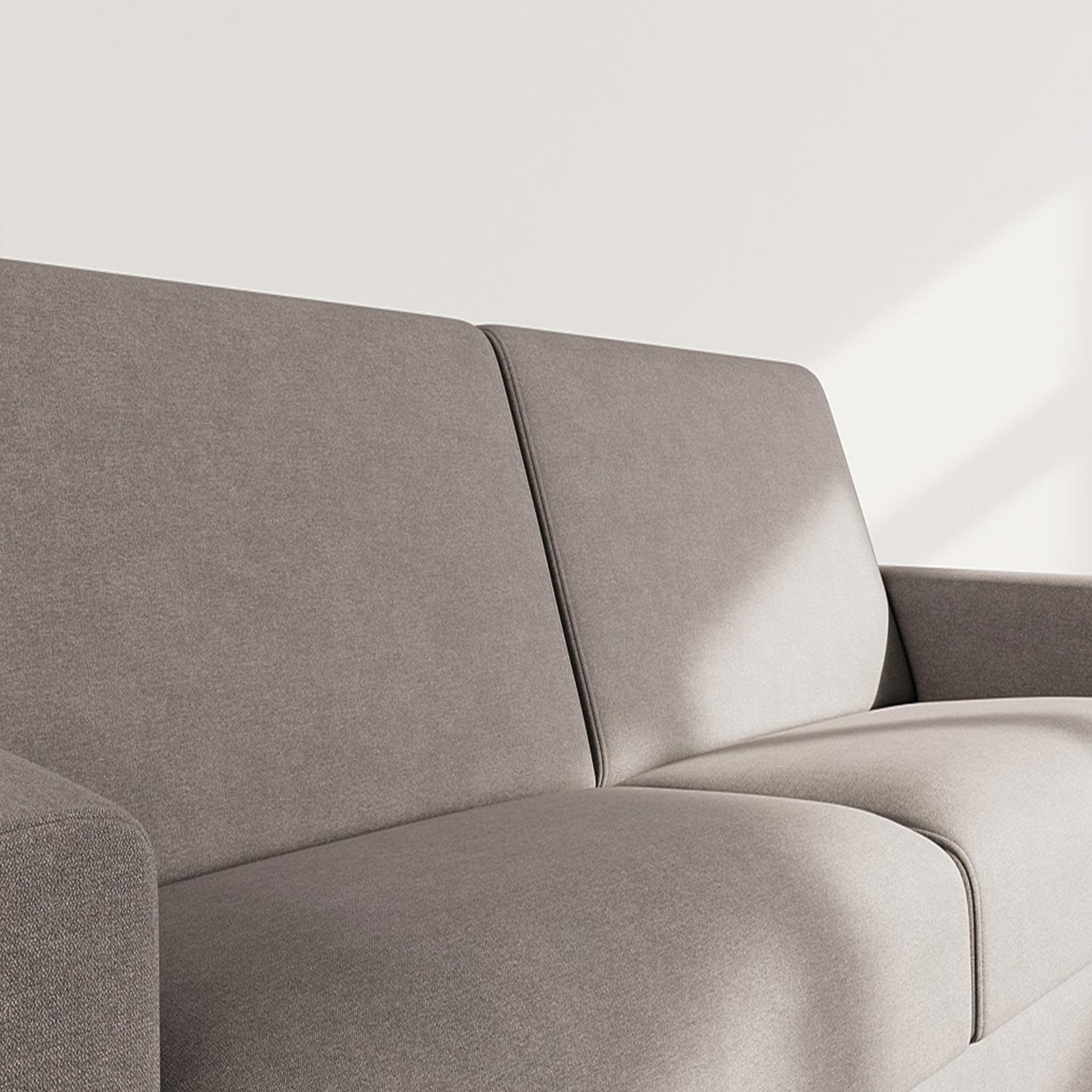 Voir la diapositive 4 : BEST MOBILIER Julia - canapé 3 places convertible express couchage quotidien 140 cm matelas 14 cm en tissu